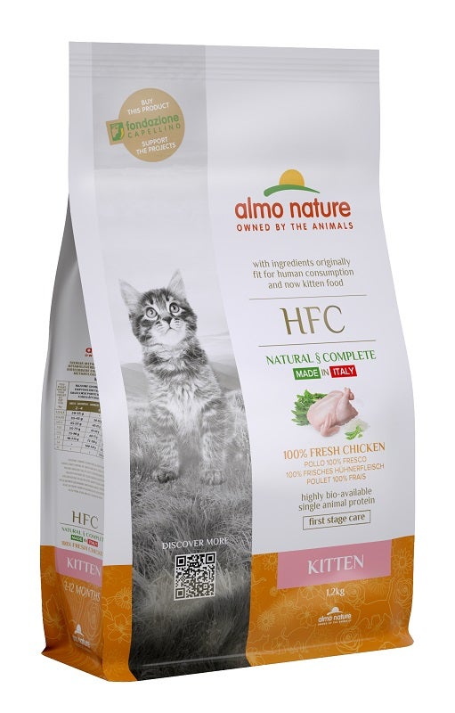 Almo Nature HFC Kitten Cibo Secco Pollo Per Gattini Sacco 1,2kg-1