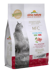 Almo Nature HFC Longevity Cibo Secco Maiale Per Gatti Adulti Sterilizzati Sacco 300g-1