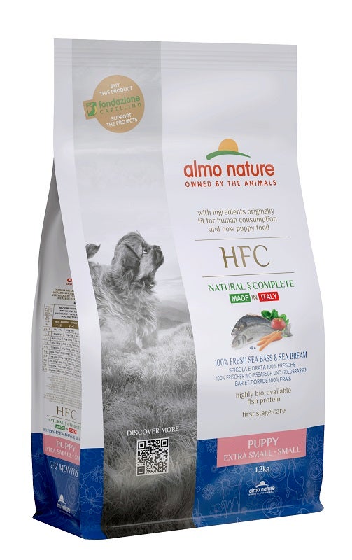 Almo Nature HFC Puppy Spigola E Orata Cani Cuccioli Taglia Mini E Piccola Sacco 1,2kg-1