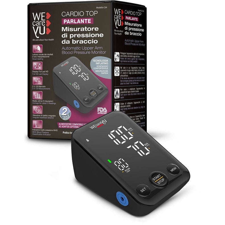Wecareyu Cardio-Top Misuratore Pressione Da Braccio Parlante  - 2