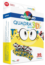 Master-Aid Cerotto Quadra 3D Boys 20 Pezzi Assortiti  - 1