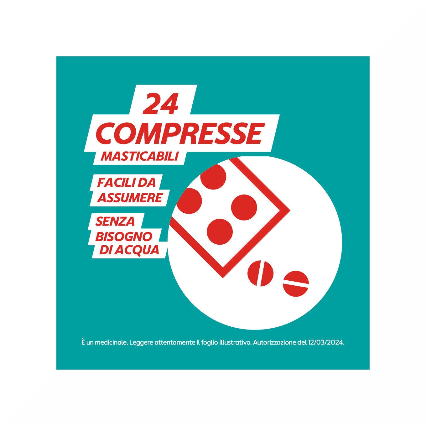 Gaviscon 24 Compresse Gusto Fragola 250+133,5mg-4