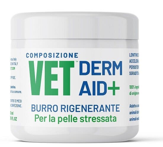 Composizione Vet Derm Aid+ Burro Rigenerante Pelle Stressata Per Animali 200ml-2