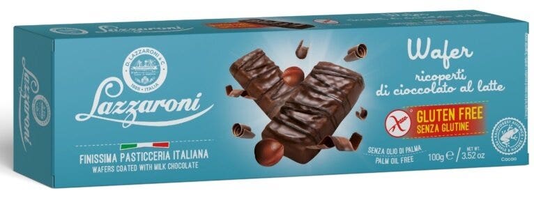 Lazzaroni Wafers Ricoperti Di Cioccolato Senza Glutine 100g-1