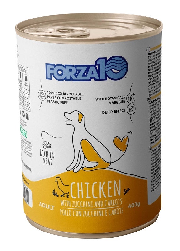 Forza10 Adult Maintenance Cibo Umido Con Pollo/Zucchine/Carote Cani Adulti Barattolo 400g-1