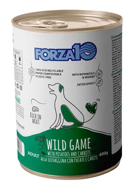 Forza10 Adult Maintenance Cibo Umido Con Selvaggina/Patate/Carote Cani Adulti Barattolo 400g-1