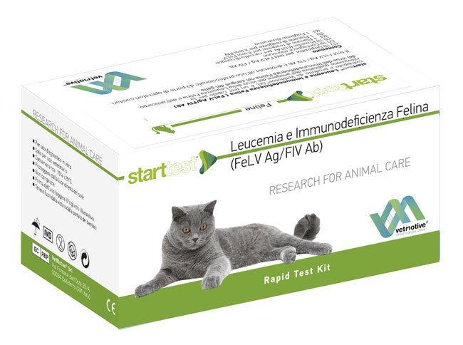 VetMotive Start Test Leucemia e Immunodeficienza Felina (FeLV Ag / FIV Ab) 10 Kit Test-1