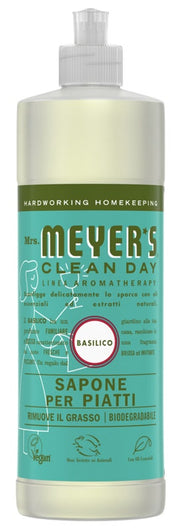 Mrs Meyer's Clean Day Sapone Piatti Profumo Basilico 473ml-1