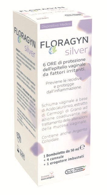 Floragyn Silver Schiuma Vaginale con Argento Colloidale 50 ml