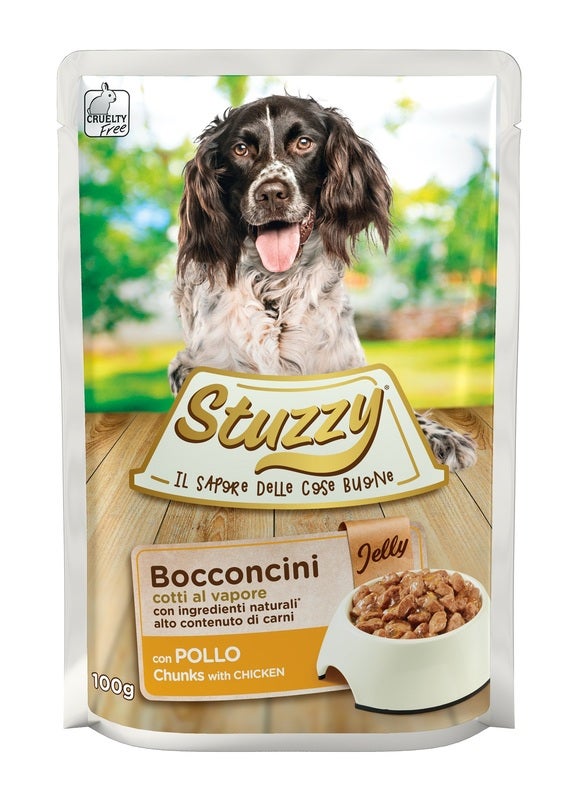Stuzzy Bocconcini Jelly Con Pollo Per Cani Adulti Bustina 100g-1