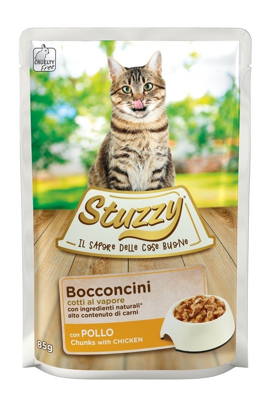 Stuzzy Bocconcini Con Pollo Cibo Umido Gatti Adulti Bustina 85g-1