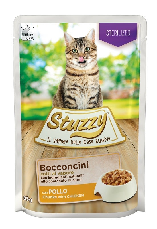 Stuzzy Sterilized Bocconcini Con Pollo Gatti Adulti Bustina 85g-1