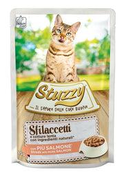 Stuzzy Sfilaccetti Con Più Salmone Cibo Umido Gatti Adulti Bustina 85g-1