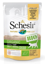 Schesir Organic Bio Paté Al Pollo Per Gatti Adulti Bustina 85g-1