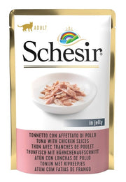 Schesir Tonnetto Con Affettato Di Pollo In Jelly CIbo Umido Gatti Adulti Bustina 85g-1