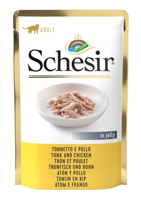 Schesir Tonnetto E Pollo In Jelly Cibo Umido Gatti Adulti Bustina 85g-1