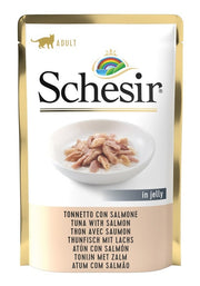 Schesir Tonnetto Con Salmone In Jelly Cibo Umido Gatti Adulti Bustina 85g-1