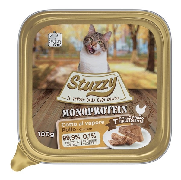 Stuzzy Monoprotein Pollo Cibo Umido Gatti Adulti Vaschetta 100g-1