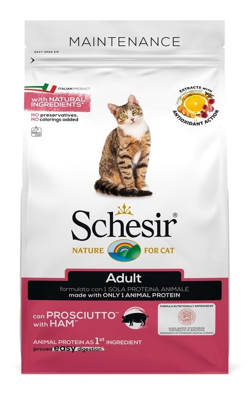 Schesir Mantenimento Croccantini Con Prosciutto Per Gatti Adulti Sacco 1,5kg-1