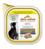 Almo Nature HCF Complete Pollo Free Range Con Zucchini Per Cani Adulti Vaschetta 85g-1