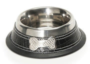 Camon Ciotola In Acciaio Chic Bowl Con Rivestimento In Similpelle 850ml-1