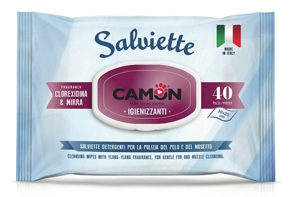 Camon Salviette Mirra e Clorexidina Per Cani/Gatti 40 Pezzi-1