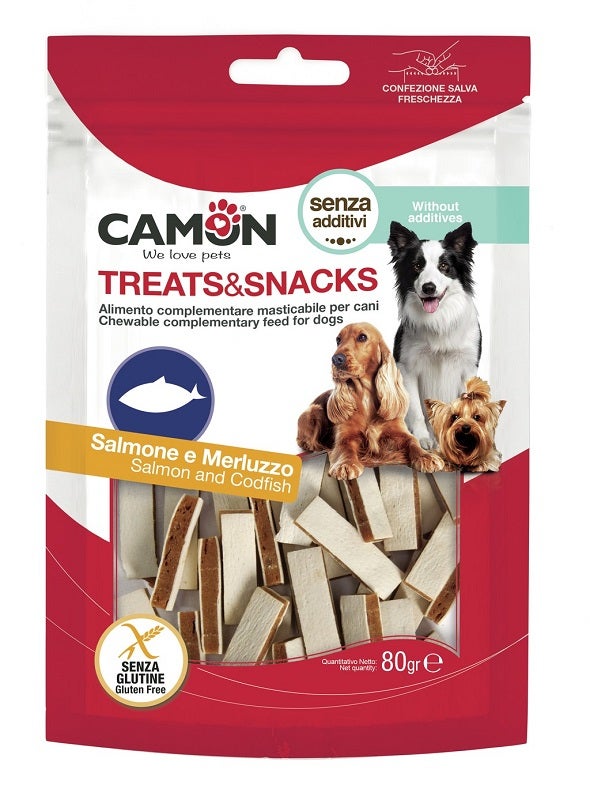 Camon Sandwich con Salmone e Merluzzo Per Cani 80g-1