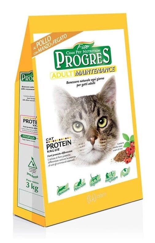 Fito Progress Adult Sensitive Pollo Con Manzo E Fegato Cibo Secco Gatti Sacco 400g-1