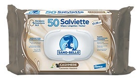 Sano E Bello Salviette Detergenti Cashmere Per Cani/Gatti 50 Pezzi-1