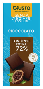 Giusto senza zucchero tavoletta extra fondente 85 g-1