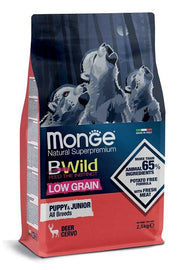Monge B Wild Low Grain All Breeds Con Cervo Cibo Secco Cani Cuccioli Sacco 2,5kg-1