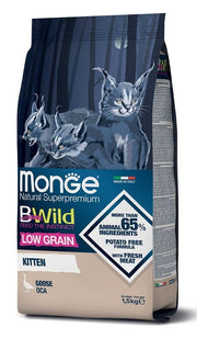 Monge B Wild Low Grain Con Oca Cibo Secco Per Gattini Sacco 1,5 kg-1