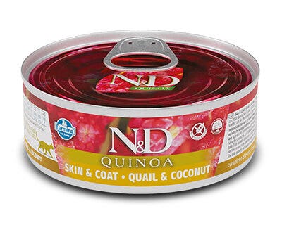 Farmina Natural & Delicious Quinoa Skin & Coat Quaglia E Cocco Per Gatti Adulti 80g-2
