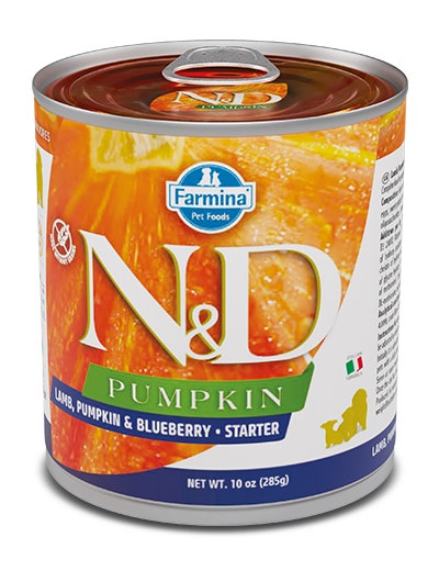 Farmina Natural & Delicious Pumpkin Starter Con Agnello Zucca E Mirtillo Per Cani Cuccioli 285g-1