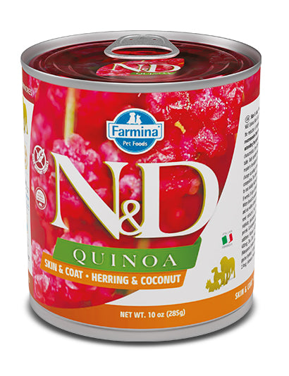 N&d Dog Quinoa Skin & Coat Herring Coconut 285 g