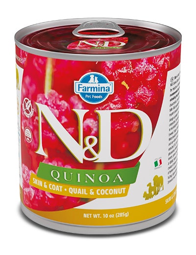 Farmina Natural & Delicious Quinoa Skin & Coat Con Quaglia E Cocco Per Cani Adulti 285g-1