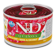 Farmina Natural & Delicious Quinoa Skin & Coat Mini Con Quaglia E Cocco Per Cani Adulti 140g-1