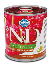 Farmina Natural & Delicious Quinoa Skin & Coat Con Cervo E Cocco Per Cani Adulti 285g-1