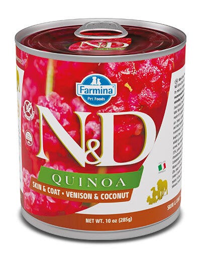 Farmina Natural & Delicious Quinoa Skin & Coat Con Cervo E Cocco Per Cani Adulti 285g-2