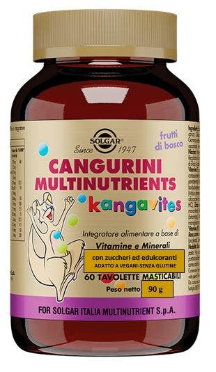 Solgar Cangurini Multinutrients Frutti di Bosco 60 Tavolette Masticabili -1