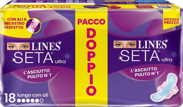 Lines Seta Ultra Assorbenti Lungo vp Dwct 18 Pezzi