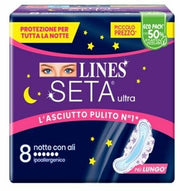 Lines Seta Ultra Assorbenti Notte 8 Pezzi-2