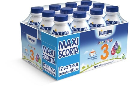 Humana 3 Probalance Latte Di Crescita Multipack 12 Bottiglie 1 Anno+-1