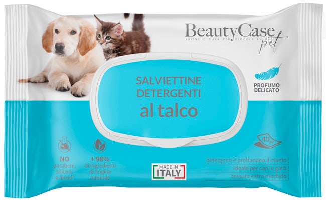 BeautyCase Salviettine Detergenti Per Cani E Gatti Talco 40 Pezzi-1