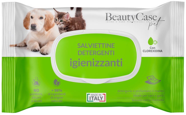 BeautyCase Salviettine Detergenti Clorexidina Per Cani E Gatti 40 Pezzi-1