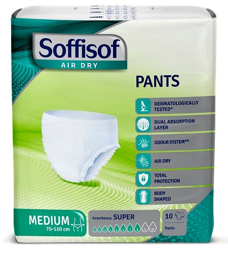 Soffisof Air Dry Pants Pannolone Super Taglia Medium 10 Pezzi-1