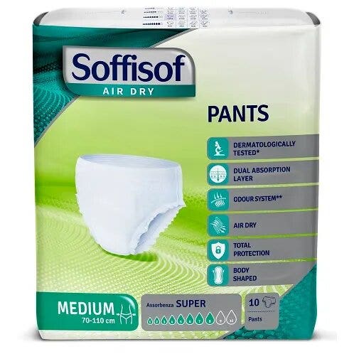 Soffisof Air Dry Pants Pannolone Super Taglia Medium 10 Pezzi-2