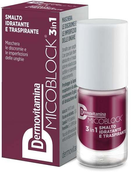Dermovitamina Micoblock Smalto 3In1 Base Top Coat Prugna 5ml-1