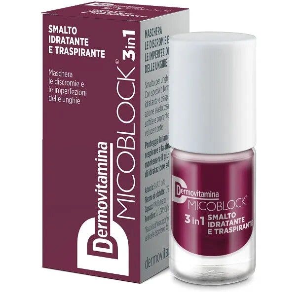 Dermovitamina Micoblock Smalto 3In1 Base Top Coat Prugna 5ml-2