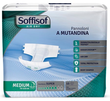 Soffisof Pannoloni A Mutandina Air Dry Super Taglia Media 15 Pezzi-1